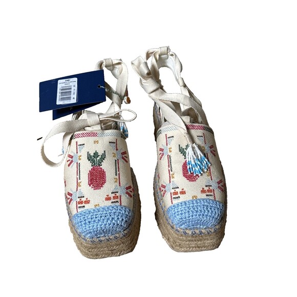 NWT Farm Rio Size 11 Paradise Bead Embellish Espadrille Platform $260 NEW - Picture 1 of 14